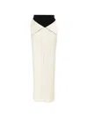 Nanushka Split Front Long Skirt In White