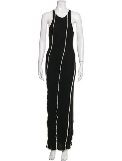 Pre-owned Nanushka Square Neckline Long Dress In Neutrals