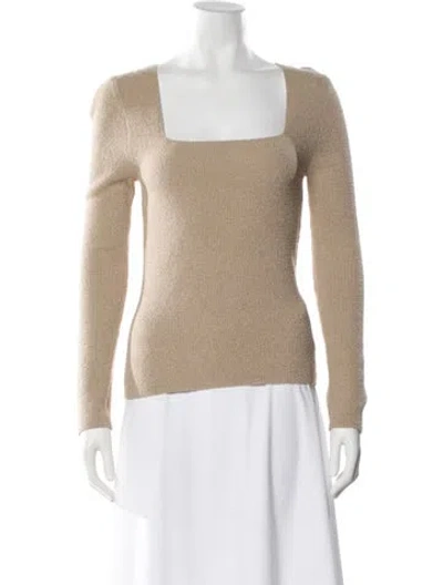 Pre-owned Nanushka Square Neckline Long Sleeve Top W/ Tags In Neutral