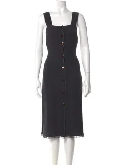 Pre-owned Nanushka Square Neckline Midi Length Dress In Gray