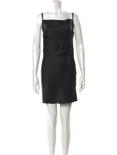 Pre-owned Nanushka Square Neckline Mini Dress In Black