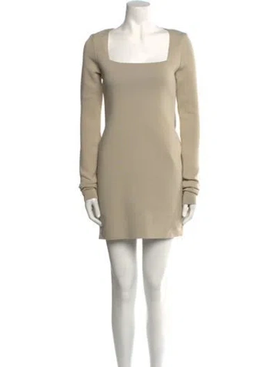 Pre-owned Nanushka Square Neckline Mini Dress In Brown