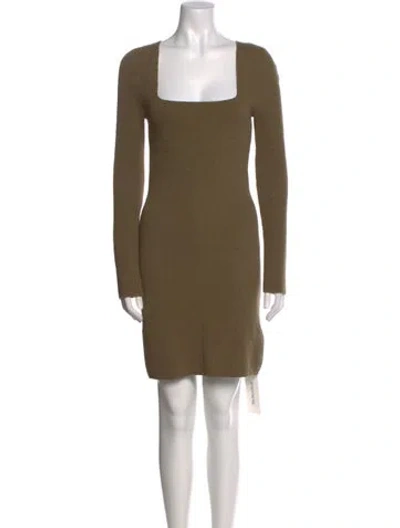 Pre-owned Nanushka Square Neckline Mini Dress In Green