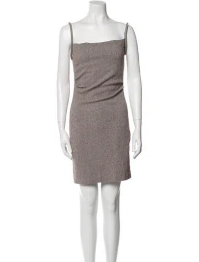 Pre-owned Nanushka Square Neckline Mini Dress In Neutral