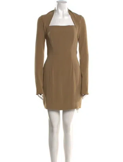 Pre-owned Nanushka Square Neckline Mini Dress In Neutral