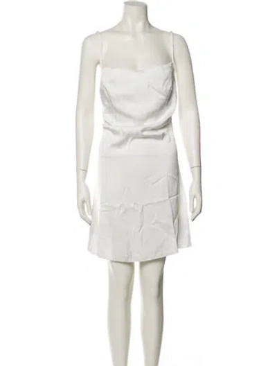 Pre-owned Nanushka Square Neckline Mini Dress In Neutral