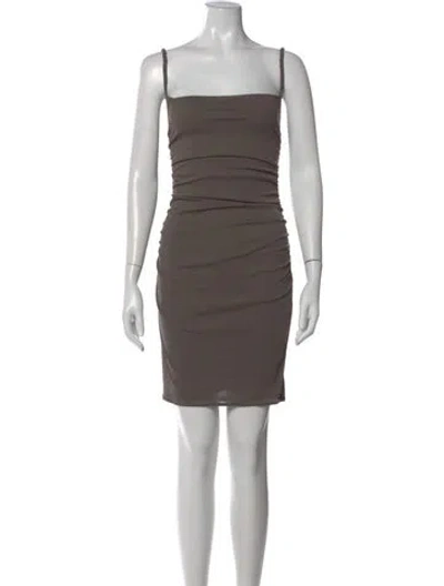 Pre-owned Nanushka Square Neckline Mini Dress In Neutral