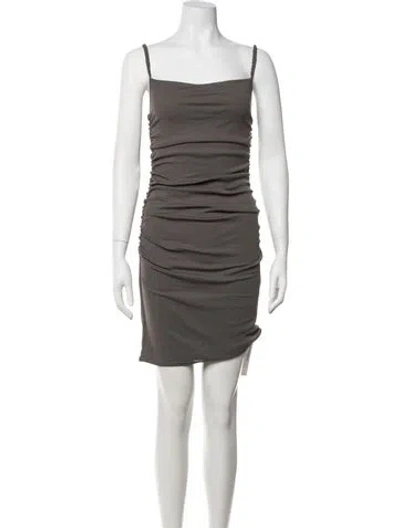 Pre-owned Nanushka Square Neckline Mini Dress In Neutrals