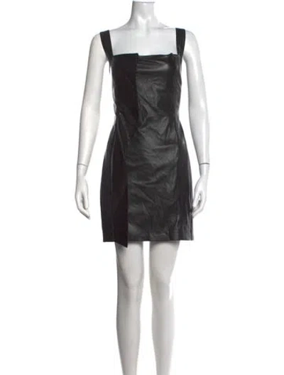 Pre-owned Nanushka Square Neckline Mini Dress W/ Tags In Black