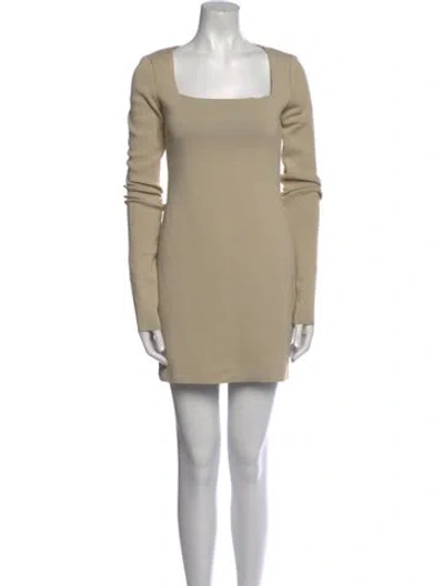 Pre-owned Nanushka Square Neckline Mini Dress W/ Tags In Brown