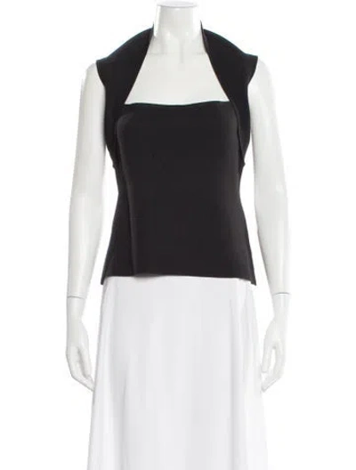Pre-owned Nanushka Square Neckline Sleeveless Top In Black