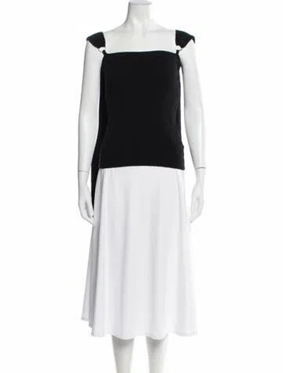 Pre-owned Nanushka Square Neckline Sleeveless Top In Black