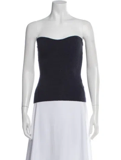 Pre-owned Nanushka Square Neckline Sleeveless Top In Blue