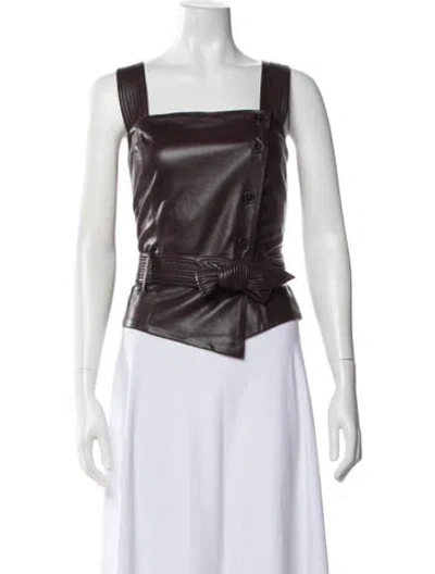 Pre-owned Nanushka Square Neckline Sleeveless Top In Blue/white