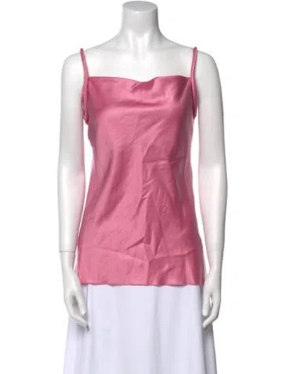 Pre-owned Nanushka Square Neckline Sleeveless Top In Pink