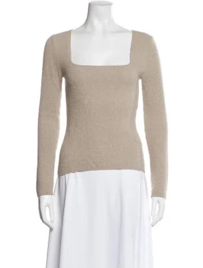 Pre-owned Nanushka Square Neckline Sweater In Neutral