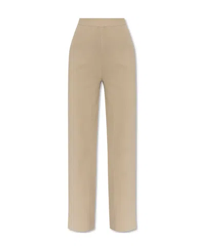 Nanushka Straight-leg Knitted Trousers In Nude