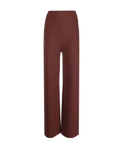 Nanushka Straight-leg Knitted Trousers In Red