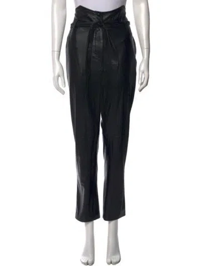 Pre-owned Nanushka Straight Leg Pants In Black