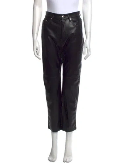 Pre-owned Nanushka Straight Leg Pants In Black