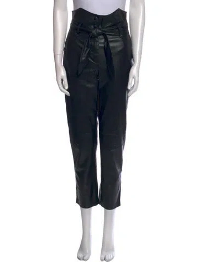 Pre-owned Nanushka Straight Leg Pants In Black