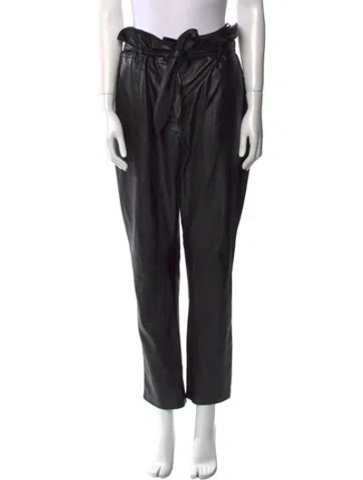 Pre-owned Nanushka Straight Leg Pants In Black