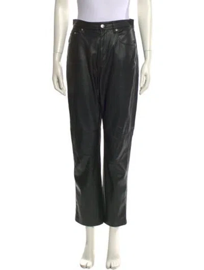 Pre-owned Nanushka Straight Leg Pants In Black