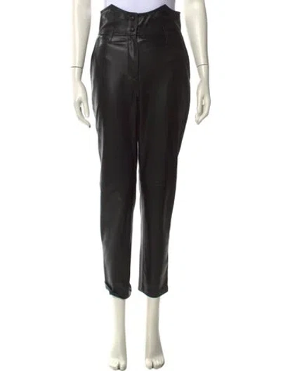 Pre-owned Nanushka Straight Leg Pants In Black