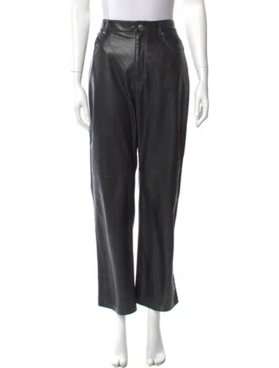 Pre-owned Nanushka Straight Leg Pants In Black