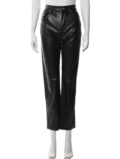 Pre-owned Nanushka Straight Leg Pants In Black