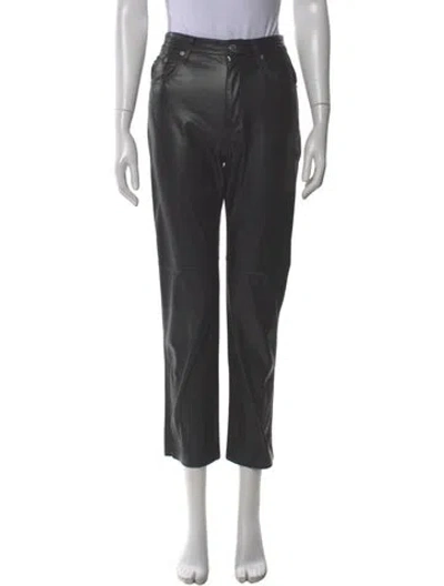 Pre-owned Nanushka Straight Leg Pants In Black
