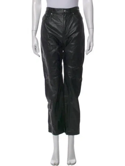 Pre-owned Nanushka Straight Leg Pants In Black