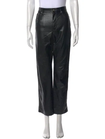 Pre-owned Nanushka Straight Leg Pants In Black