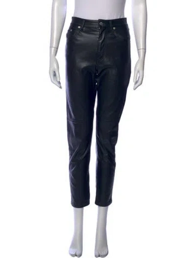 Pre-owned Nanushka Straight Leg Pants In Black