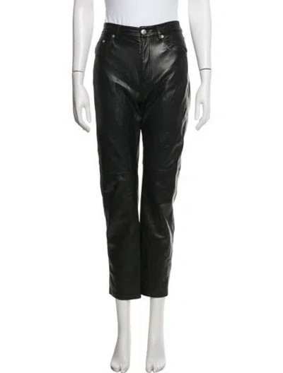 Pre-owned Nanushka Straight Leg Pants In Black