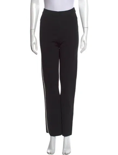 Pre-owned Nanushka Straight Leg Pants In Black