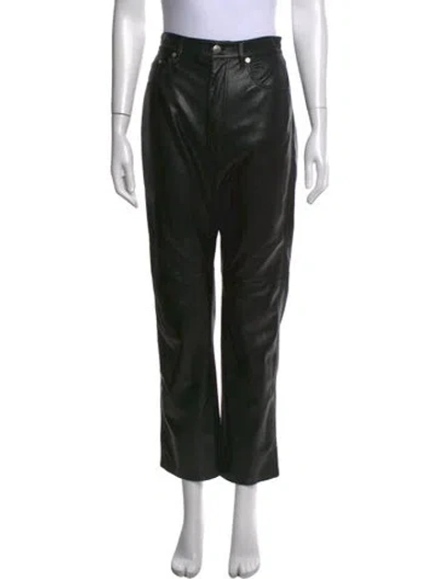 Pre-owned Nanushka Straight Leg Pants In Black