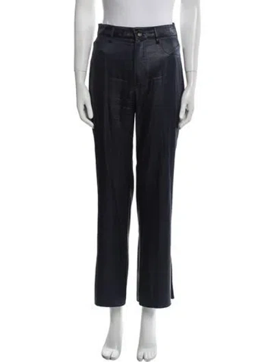 Pre-owned Nanushka Straight Leg Pants In Blue