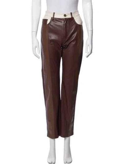 Pre-owned Nanushka Straight Leg Pants In Blue