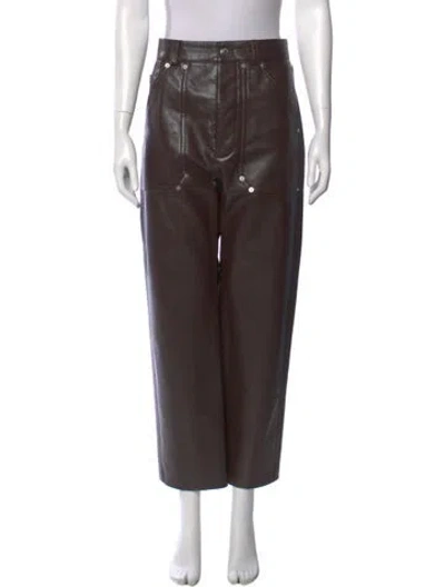 Pre-owned Nanushka Straight Leg Pants In Brown