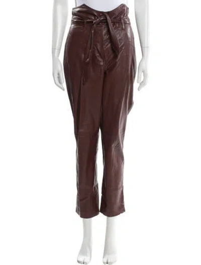 Pre-owned Nanushka Straight Leg Pants In Brown