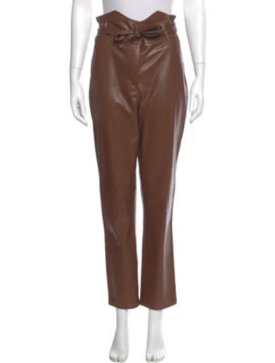 Pre-owned Nanushka Straight Leg Pants In Brown