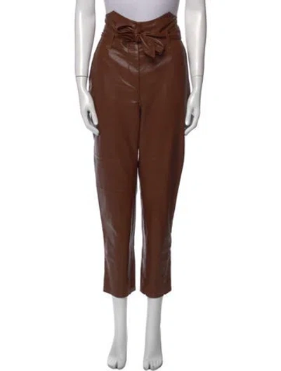 Pre-owned Nanushka Straight Leg Pants In Brown