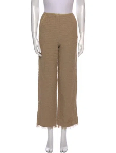 Pre-owned Nanushka Straight Leg Pants In Brown