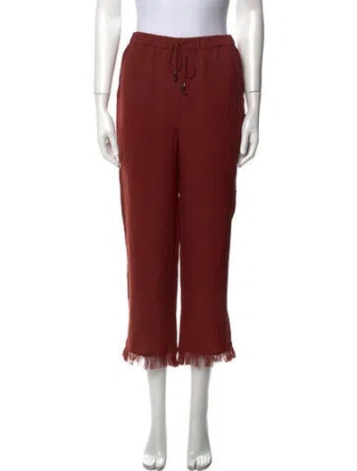 Pre-owned Nanushka Straight Leg Pants In Brown