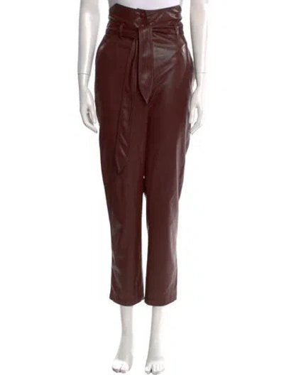 Pre-owned Nanushka Straight Leg Pants In Brown