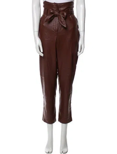 Pre-owned Nanushka Straight Leg Pants In Brown