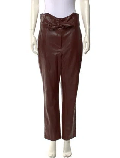 Pre-owned Nanushka Straight Leg Pants In Brown