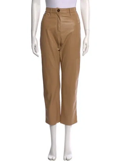 Pre-owned Nanushka Straight Leg Pants In Brown