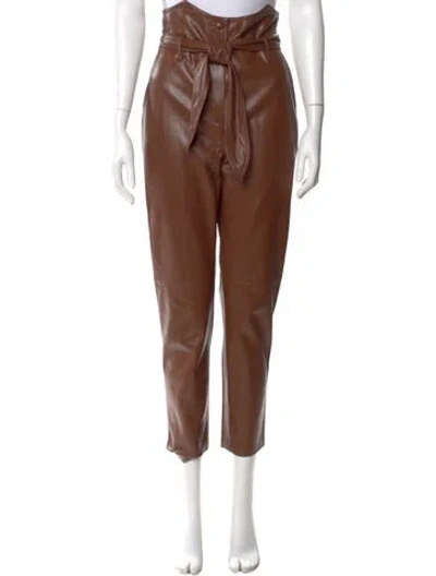 Pre-owned Nanushka Straight Leg Pants In Brown